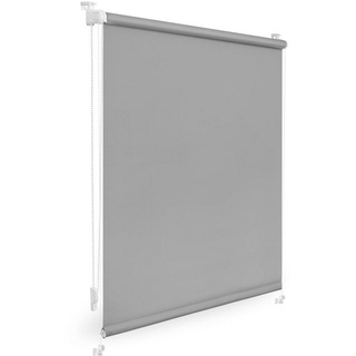 Thermo-Rollo / Verdunkelungsrollo Klemmfix 70 x 150 cm grau