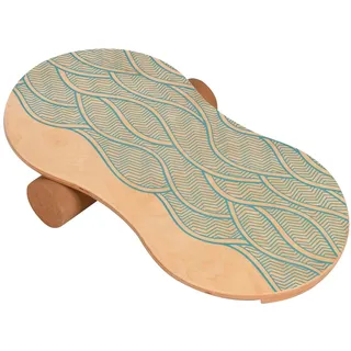 Bodycoach Balance Board Koordination Trainer Holz inkl. Rolle aus Kork