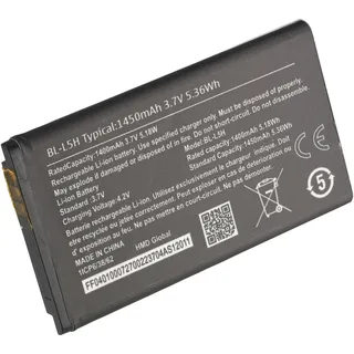 AccuCell Akku passend für Nokia 105 4G 2023, Li-ion, 3,7V, 1400mAh, 5,2Wh