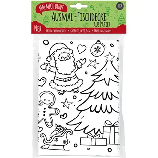 Mal Mich Bunt Ausmal-Tischdecke aus Papier Weihnachten