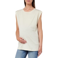 Supermom Damen Tee Galena Sleeveless T Shirt, Bone White - P989, 34 EU