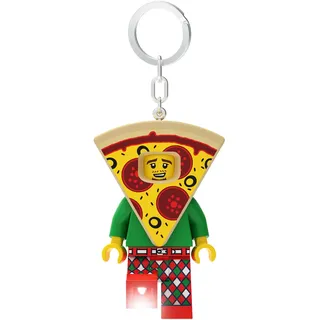 LEGO Iconic Pizza Guy Schlüsselanhänger LED-Taschenlampe Spielzeuge Geschenke für Kinder - 82 mm große Figur (KE176H) - 2 CR2025 Batterien enthalten