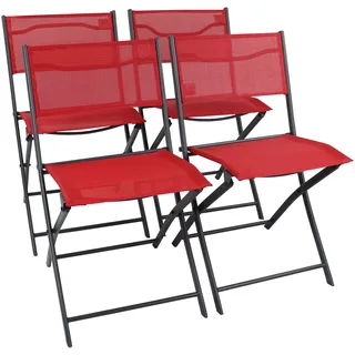 VCM Sumila Gartenstuhl 45 x 45 x 79 cm rot 4 St.