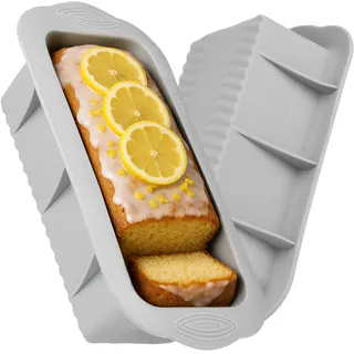 Backefix Brotbackform Silikon 21 cm – Mittelgroße Kastenform, auch als Kuchenform mit 1200ml zum Brot und Kuchen backen, starke Seitenstützen gegen Ausbeulen (antihaftend, flexibel, PFAS-, BPA-frei)