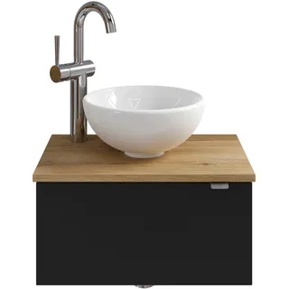 Saphir »Serie 6915 Waschschale mit Unterschrank für Gästebad, Gäste WC«, 51 cm breit, 1 Tür, Waschtischplatte, kleine Bäder, ohne Armatur