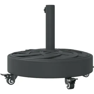 vidaXL Schirmständer Rund 27 kg Kunststoff 45 x 45 cm Schwarz