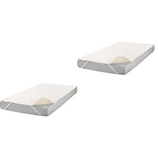 Molton Spann Matratzenauflage 2er Set 90 x 200 cm