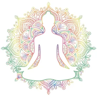 PLIGREAT Bunte Yoga Mandala Wandtattoo Buddha Abnehmbare Vinyl Wandaufkleber für Schlafzimmer Wohnzimmer Yoga Studio Hintergrund Wandbild Dekor DIY Kreative Kunst Bohemian Dekorativ Zuhause Indoor