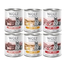 6x800g Pachet mixt Senior Wolf of Wilderness Hrană umedă câini