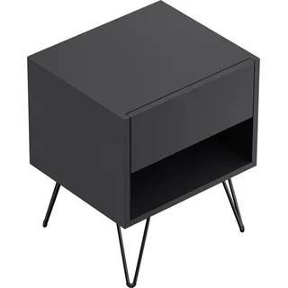 Posseik Nachttisch-Set Industrial B Stehend 40 cm Grafit 2-teilig