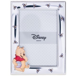 VALENTI & CO. – Disney Baby – Winnie Puuh Bilderrahmen aus Silber für Kinder, Geschenkidee für Taufe, Geburt oder Geburtstag (13 x 18 cm)