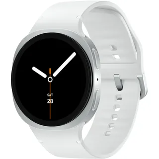 Galaxy Watch8 LTE 44 mm Silver Sport Band White M/L