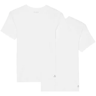 Marc O'Polo T-Shirt MARC O'POLO "Essentials", Damen, Gr. S, weiß, Jersey, Obermaterial: 100% Baumwolle, unifarben, figurbetont hüftlang, Rundhals, Shirts T-Shirt, Rundhals-Auschnitt, Kurzarm