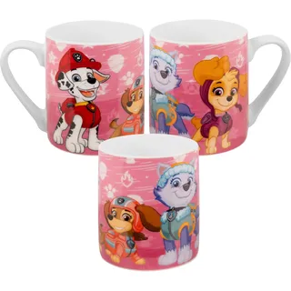 UNITED LABELS Paw Patrol Tasse für Kinder - Girls Pink Kinderbecher Kindertasse aus Keramik 230 ml