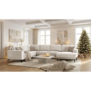 otto home »OLAND U-Form, XXL, B: 342 cm, Skandi-Design« Skandi-Design in Struktur, Flachgewebe, Luxus-Microfaser, Boucle,