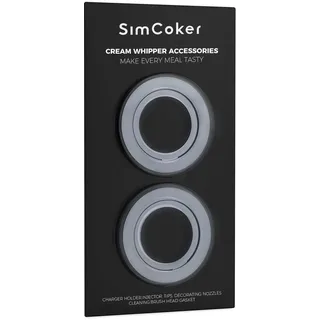 SimCoker Kopfdichtung mit Entnahmelasche für Sahnesyphon, Silikon Dichtung,Sahnespender Ersatzteil,2 pcs