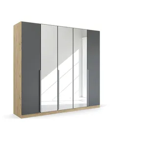 Rauch »Dark&Wood by Quadra Spin« im Industrial Style mit Metallgriffstangen, mit Spiegel,