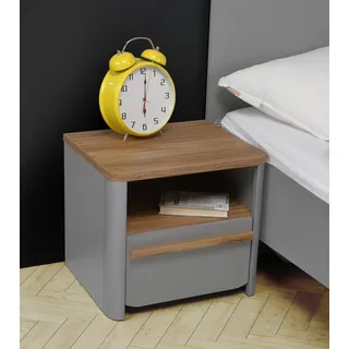 Forte Nachtschrank Surfino 48,6 x 41 x 43,9 cm Grau