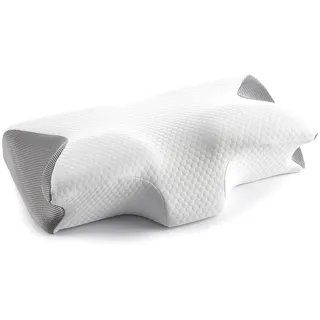 InnovaGoods® Viscoelastic Nackenkissen mit ergonomischer Kontur Conforti, Kissen mit Nackenstütze, Nacken- und Nackenkissen Entlastung, Ruhe, Entspannung und Wohlbefinden, Weiß
