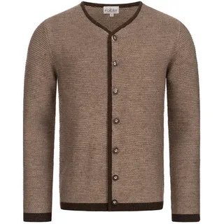 Strickjacke NÜBLER "Trachtenstrickjacke Langarm Ignaz", Herren, Gr. M, braun, Obermaterial: 70% Polyacryl PAN. 30% Baumwolle CO., Strickjacken Strickjacke