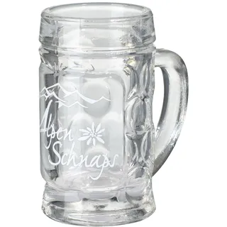 Alpenschnaps Mini-Maß Krug 4 cl – Schnapsglas mit Henkel – Stamperl Maßkrug Glas – Shotglas 40 ml (6 Stück)