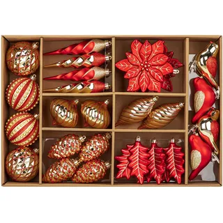30er-Set Weihnachtskugel Weihnachtskugeln Kunststoff, Christbaumkugeln Weihnachtsbaumkugeln Set Personalisierte Weihnachtsbaum,Tolle Dekorationen für Weihnachtsfeier Hochzeit