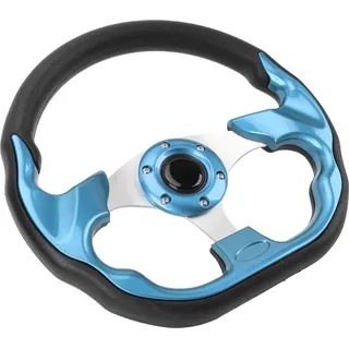 Yctze 13-Zoll-Auto-Lenkrad Rennsport-Lenkrad PU, stilvoller Look, schlagfest, verbesserter Griff, einfache Installation, Rennen für Fahrzeuge, Schwarz