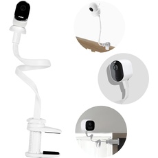 BECEMURU Universelle Babyphone-Kamerahalterung, Flexible Cilp-Halterung, kompatibel mit Burnnove SM35PTZ-Babyphone, Motorola-Babyphone und den meisten Babyphones und Überwachungskameras (Weiß)