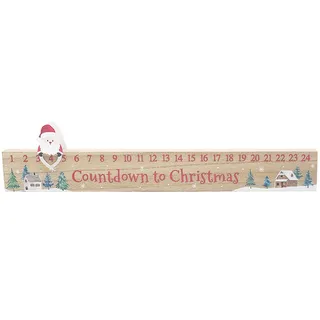 Weihnachts Adventskalender Holz Countdown Tafel Mit Santa Marker