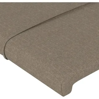 vidaXL LED Kopfteil Taupe 180x5x78/88 cm Stoff