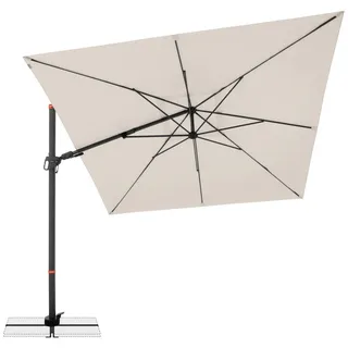 Doppler Ampelschirm , Naturfarben , Metall, Textil , 280x280 cm , 360° drehbar, höhenverstellbar, stabile Strebegelenke, UV-beständig, wetterbeständig , Sonnenschutz, Sonnenschirme