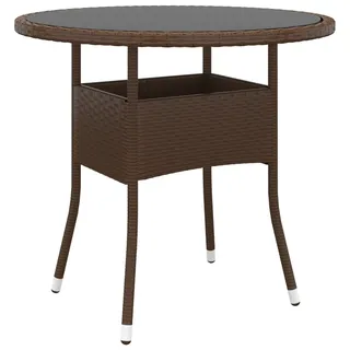 vidaXL Gartentisch Ø80 x 75 cm Braun