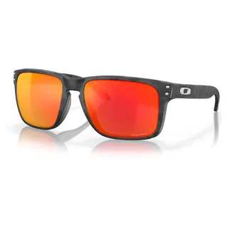 Oakley Holbrook XL Camo Ruby, Sonnenbrille - Matt Schwarz/Grau Orange/Rot-Verspiegelt