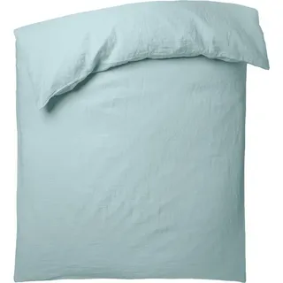 Zoeppritz Leinen-Bettdeckenbezug Stay Farbe water Größe 155x220 - Blau