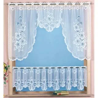 WECKBRODT »Provance« Stangendurchzug 2 Stk. tlg. Bistro, Jacquard, floral, geblümt, 2teiliges Set, Gardine, Store,