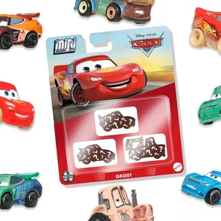 Mattel Disney Pixar Cars - Mini-Racers 3er-Pack Sortiment (verschiedene Modelle, zufälliges Set), kompakt, authentisch, Spielzeug ab 3 Jahren, GKG01