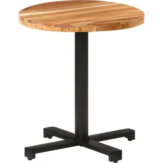 Bistrotisch Rund Ø70x75 cm Akazie Massivholz - Braun, Bunt
