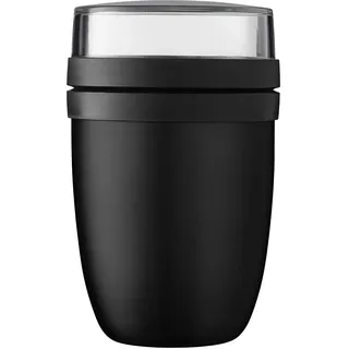 Mepal Lunchpot Ellipse – Black Edition – 500 ml praktischer Thermo-Essensbehälter, Joghurtbecher, to go Becher – Hält Speisen Lange warm oder kühl, polypropyleen, 500 + 200 ml