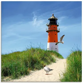 Artland Glasbild »Am Leuchtturm« Gebäude 1 Stk. tlg. in verschiedenen Größen, blau