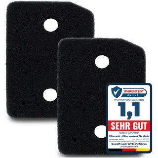 2er Set Filter passend für Miele T1 9164761 Trockner Wärmepumpentrockner Fein-Grob | 207 x 157 x 30mm | Schwammfilter Filtermatte Kondenstrockner Fusselfilter Schaumstoff Schaumfilter Sponge