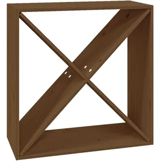 vidaXL Weinregal Honigbraun 62x25x62 cm Massivholz Kiefer - Braun