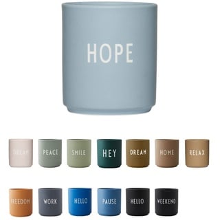 Design Letters Lieblingsbecher HOPE | Kaffeetasse Weihnachtsgeschenke für Männer, Frauen | Tasse mit Spruch | Kaffeebecher Porzellan | Ideal für Weihnachtsdeko Innen, Tischdeko Weihnachten | 250 Ml