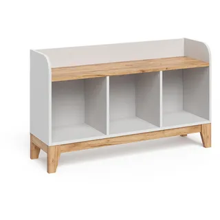 VitaliSpa Kindersitzbank Malia Weiß/Artisan 107.2 x 63.8 cm , Weiß, Eiche Artisan , Holzwerkstoff , Rechteckig , 107.2x63.8x30.6 cm , Babymöbel & Kindermöbel, Kinderzimmer & Jugendzimmer, Kindersitzgruppe
