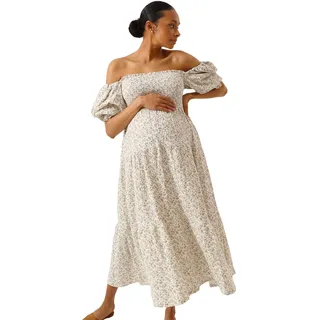 NOTHING FITS BUT Klassisches Still-Kiko-Kleid für Damen, Modal-Musselin-Kiko-Umstandskleid, lässiges Umstandskleid, ICHIKA-Kleidung, S