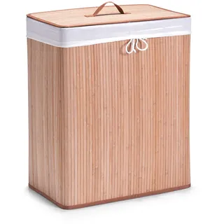 Zeller Present Wäschesammler , Naturfarben , Holz , Bambus , 52x63x32 cm , Haushalt & Reinigung, Wäschepflege, Wäschekörbe & Wäschetonnen