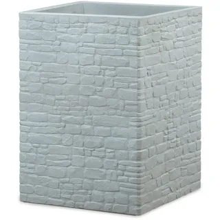 Scheurich Muretto High 54, Hochgefäß/Blumentopf/Pflanzkübel, viereckig, Farbe: Stony Grey, hergestellt mit recyceltem Kunststoff, 10 Jahre Garantie, für den Außenbereich