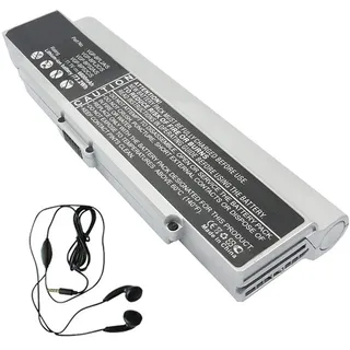 amsahr VGN-C140G/B-03 Ersatz Batterie mit Stereo Ohrhörer Schwarz