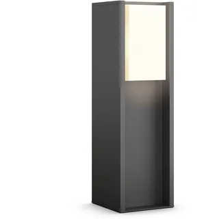 Philips Sockelleuchte Aluminium 40,2 cm inkl. E27 LED-Lampe grau