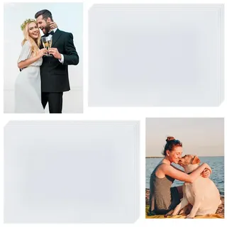 craspire 20 stücke Sublimation Metallfotorohlinge 7.87 x 5.9 0.5mm Dicke Aluminiumbildschildplatte Weiße Wärmeübertragung Aluminiumrohlinge DIY Druckwand Raumdekoration Posterrahmen Personalisiertes