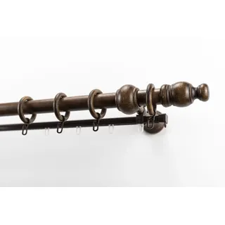 GARESA Vorhangstange NOVA 2-läufig Ø 28 mm 330 cm Braun